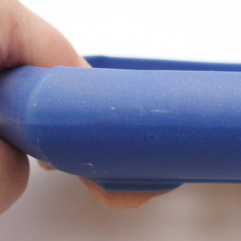 Bonsaischale aus Keramik 16 x 14 x 3 cm, Farbe blau