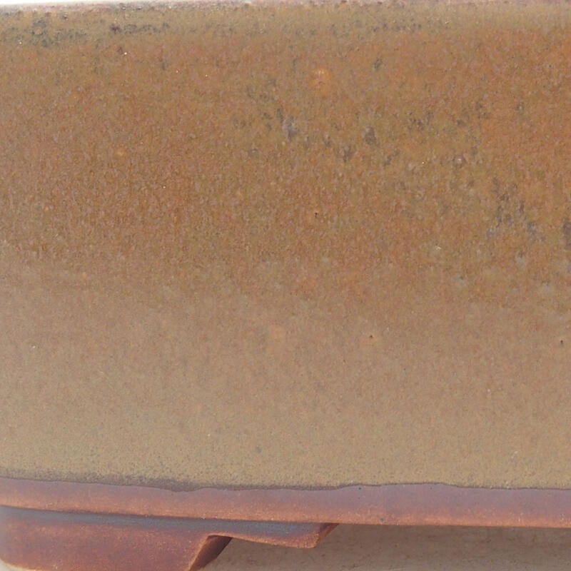 Bonsaischale aus Keramik 17,5 x 14,5 x 5,5 cm, braun