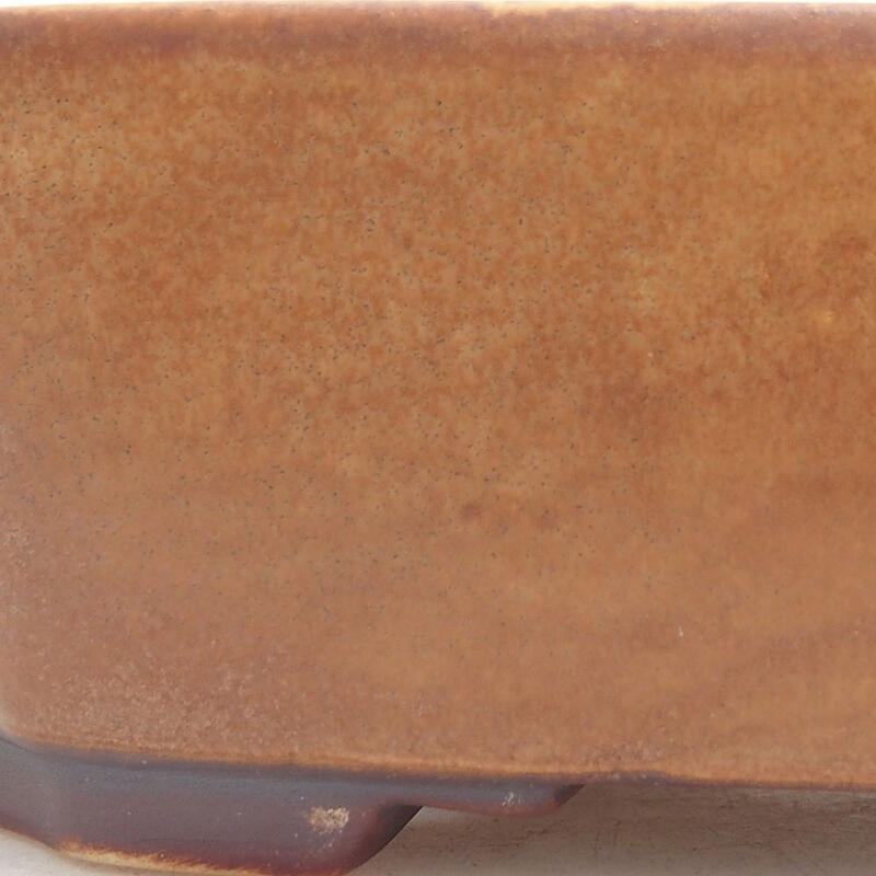 Bonsaischale aus Keramik 17,5 x 14,5 x 5,5 cm, braun