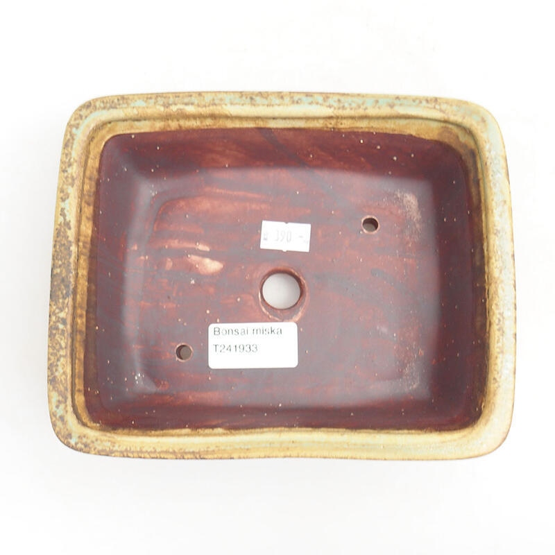 Bonsaischale aus Keramik 17,5 x 14,5 x 5,5 cm, grün