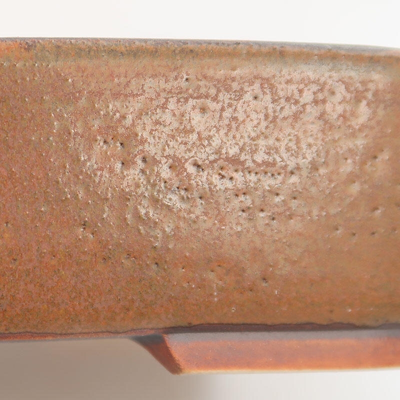 Bonsaischale aus Keramik 17,5 x 14 x 4,5 cm, braun