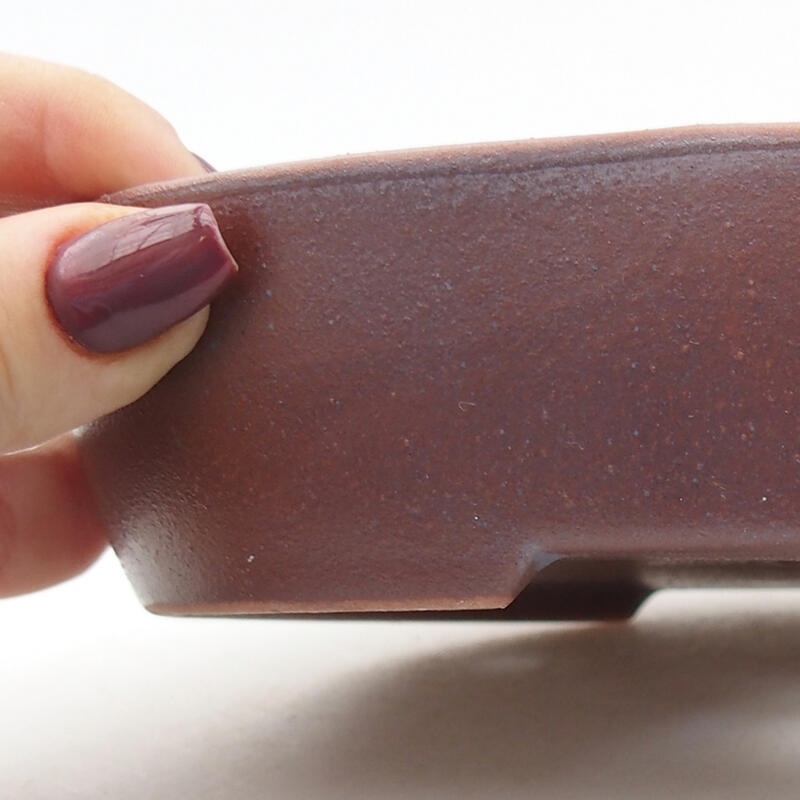 Bonsaischale aus Keramik 17,5 x 14 x 4 cm, metallfarben