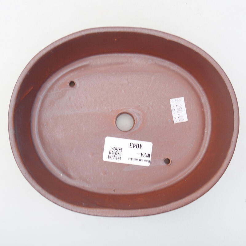 Bonsaischale aus Keramik 17,5 x 14 x 4 cm, metallfarben