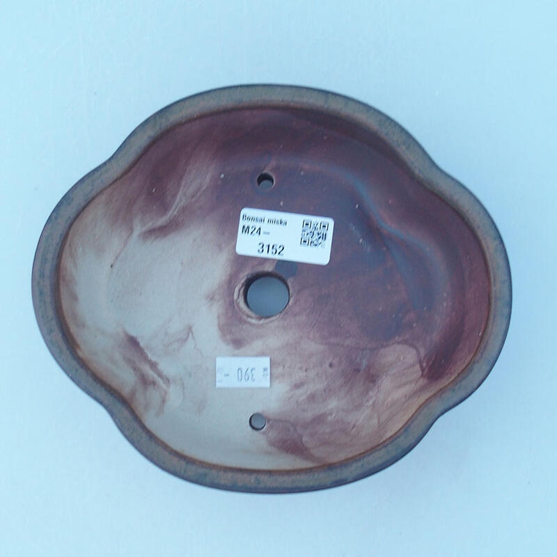 Bonsaischale aus Keramik 17,5 x 15 x 5,5 cm, braun