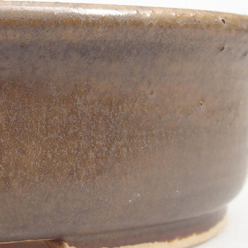 Bonsaischale aus Keramik 17,5 x 16 x 4,5 cm, braun