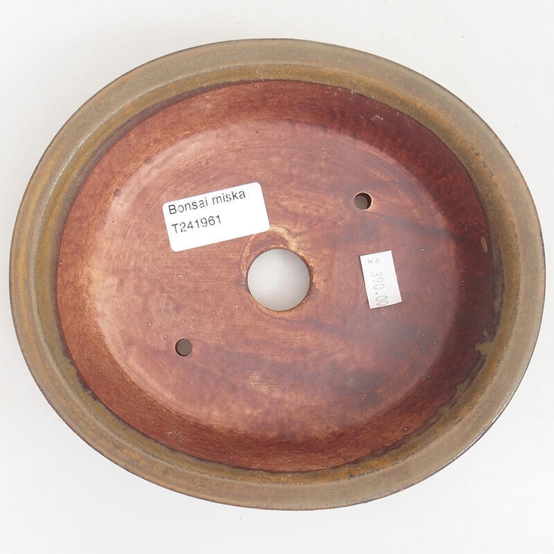 Bonsaischale aus Keramik 17,5 x 16 x 4,5 cm, braun