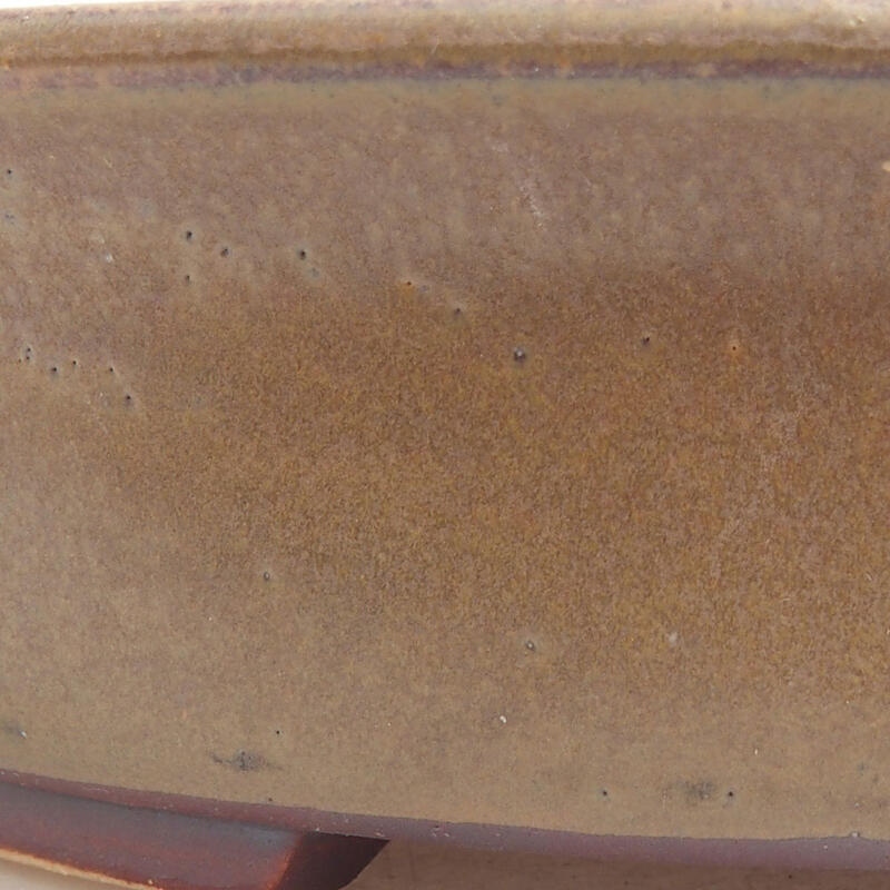 Bonsaischale aus Keramik 17,5 x 16 x 4,5 cm, braun