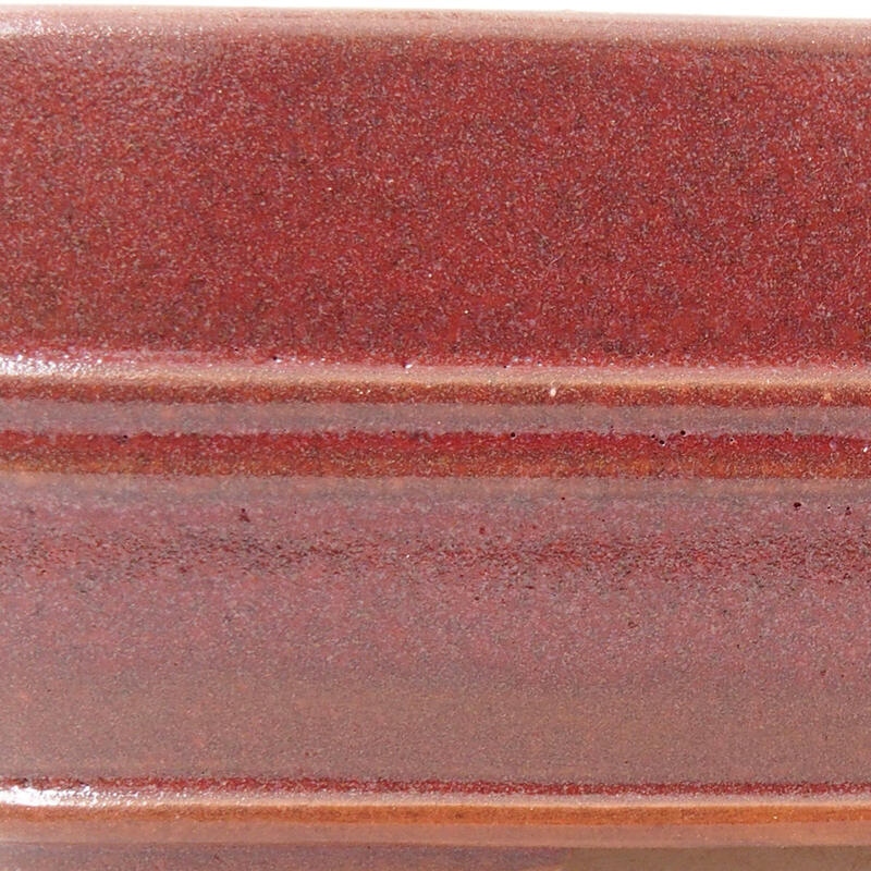 Bonsaischale aus Keramik 17 x 12,5 x 5,5 cm, bordeauxrot