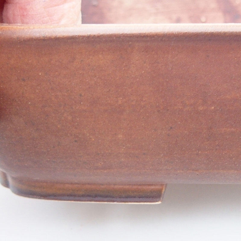 Bonsaischale aus Keramik 17 x 13 x 4,5 cm, braun