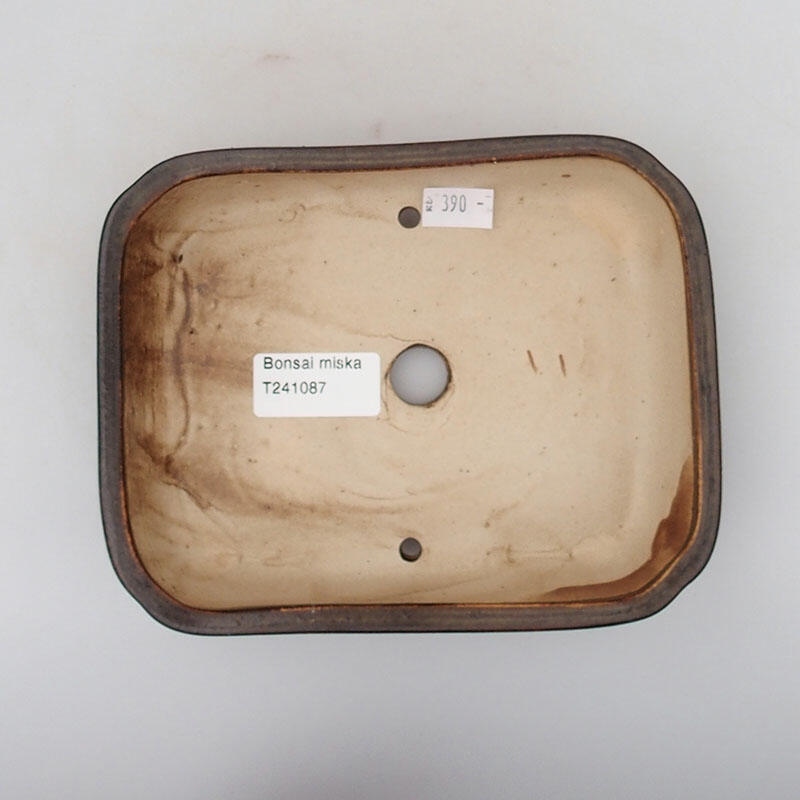 Bonsaischale aus Keramik 17 x 13 x 4,5 cm, braun