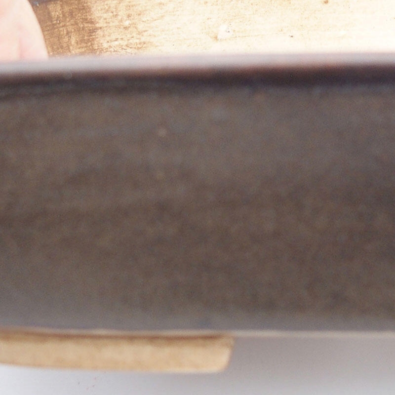 Bonsaischale aus Keramik 17 x 13 x 4,5 cm, braun