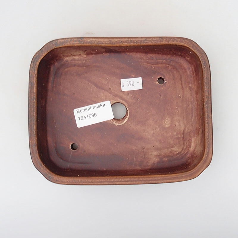 Bonsaischale aus Keramik 17 x 13 x 4,5 cm, braun