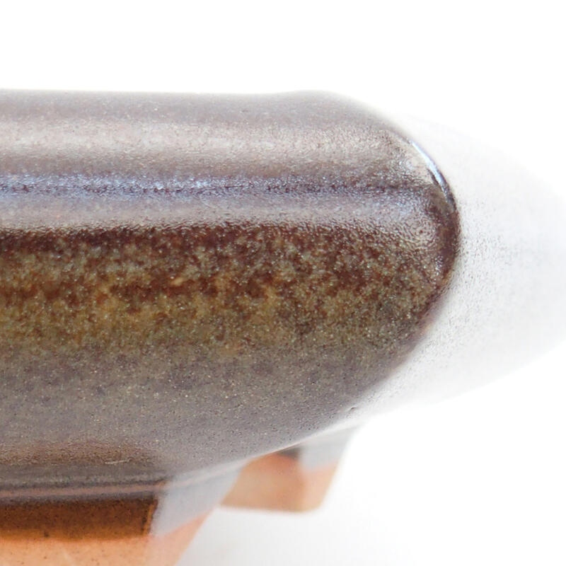 Bonsaischale aus Keramik 17 x 14 x 3,5 cm, braun