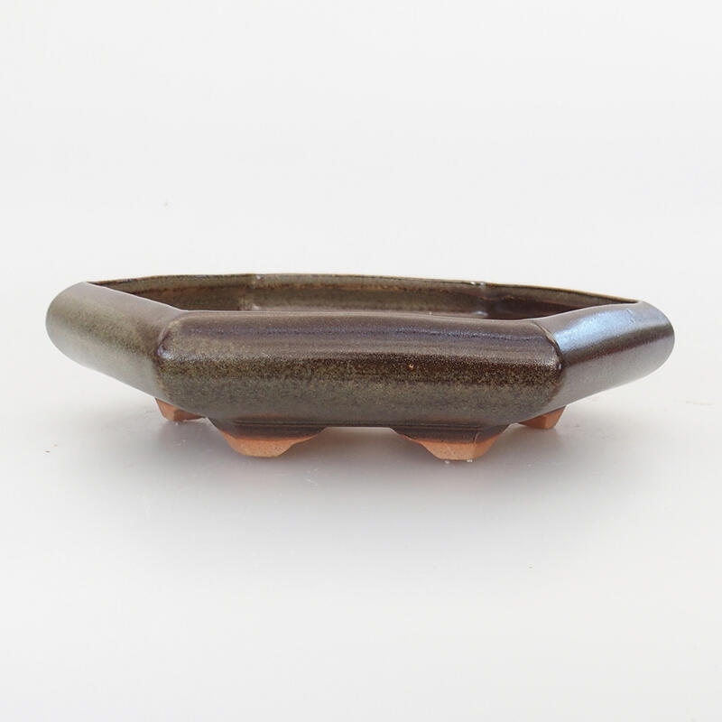 Bonsaischale aus Keramik 17 x 14 x 3,5 cm, braun