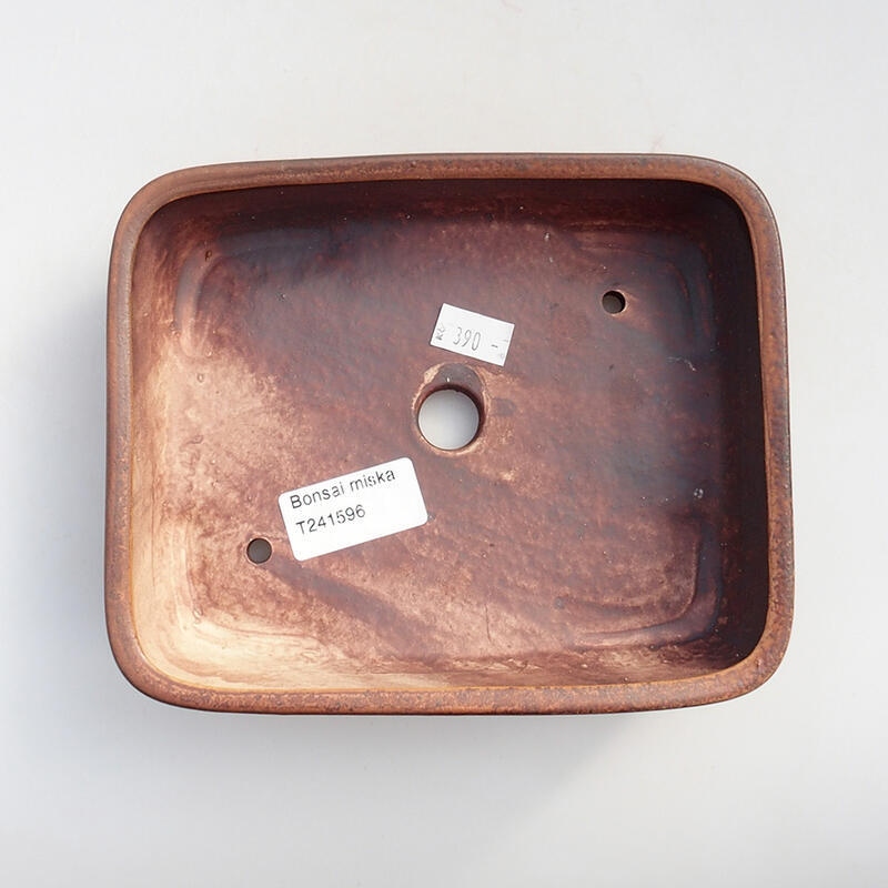 Bonsaischale aus Keramik 17 x 14 x 4,5 cm, braun