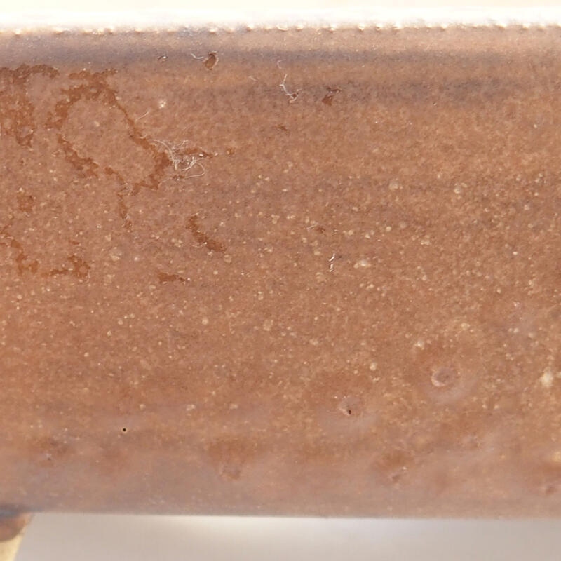 Bonsaischale aus Keramik 17 x 14 x 4,5 cm, braun