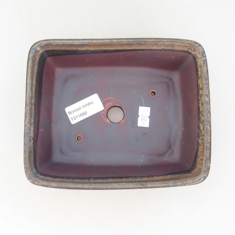 Bonsaischale aus Keramik 17 x 14 x 5,5 cm, braun