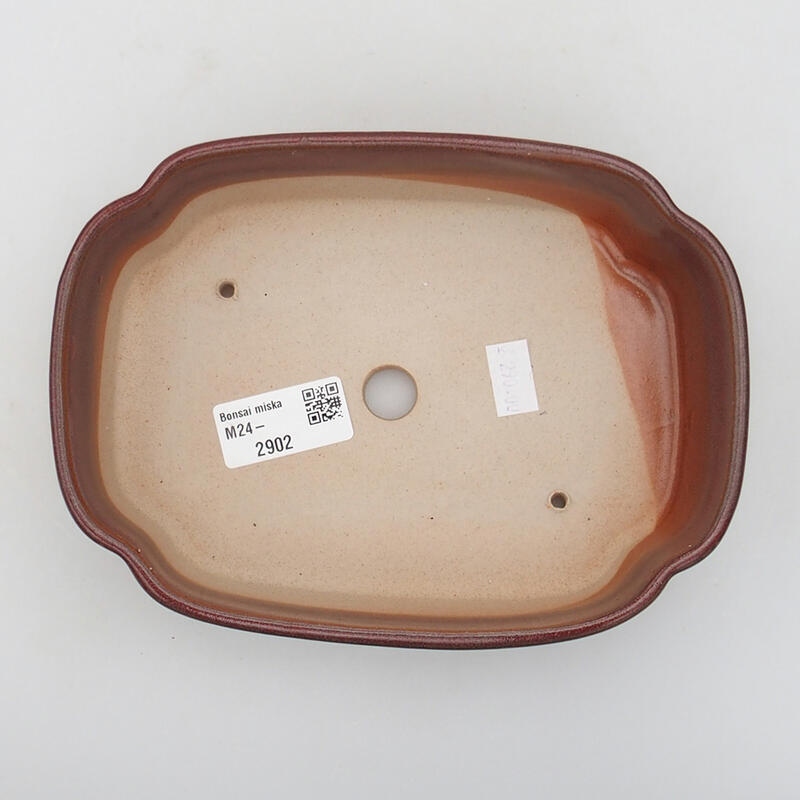 Bonsaischale aus Keramik 18,5 x 13,5 x 5 cm, braun