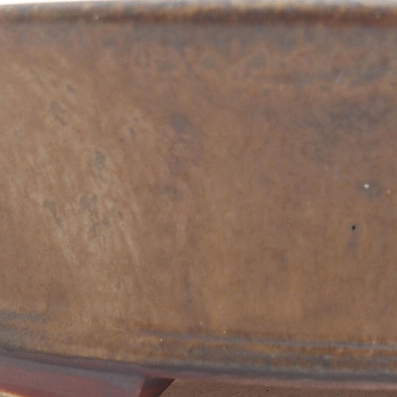 Bonsaischale aus Keramik 18,5 x 17 x 4,5 cm, braun