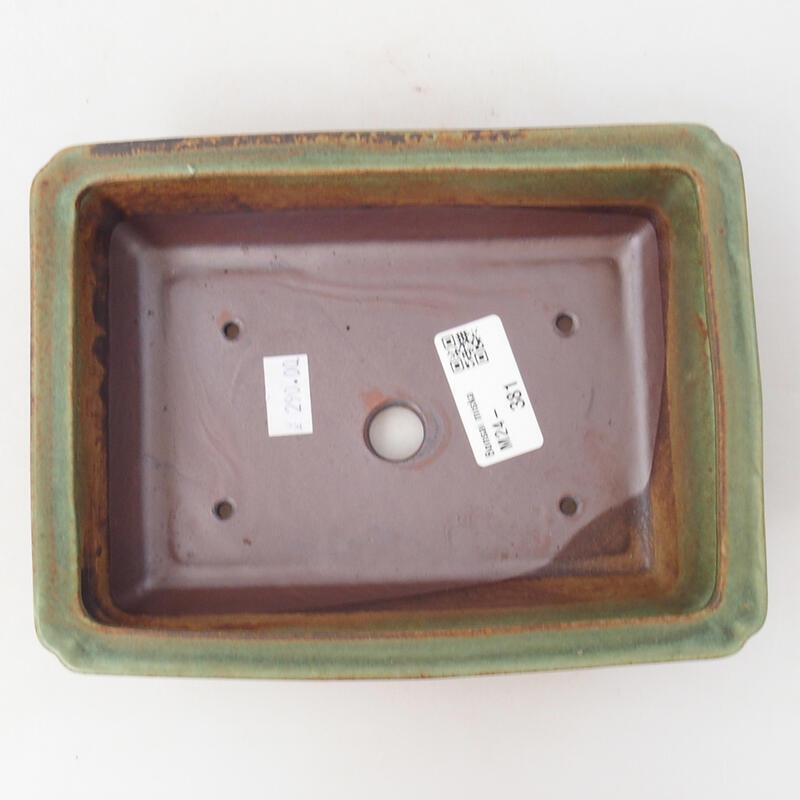 Bonsaischale aus Keramik 18 x 13,5 x 4 cm, grün