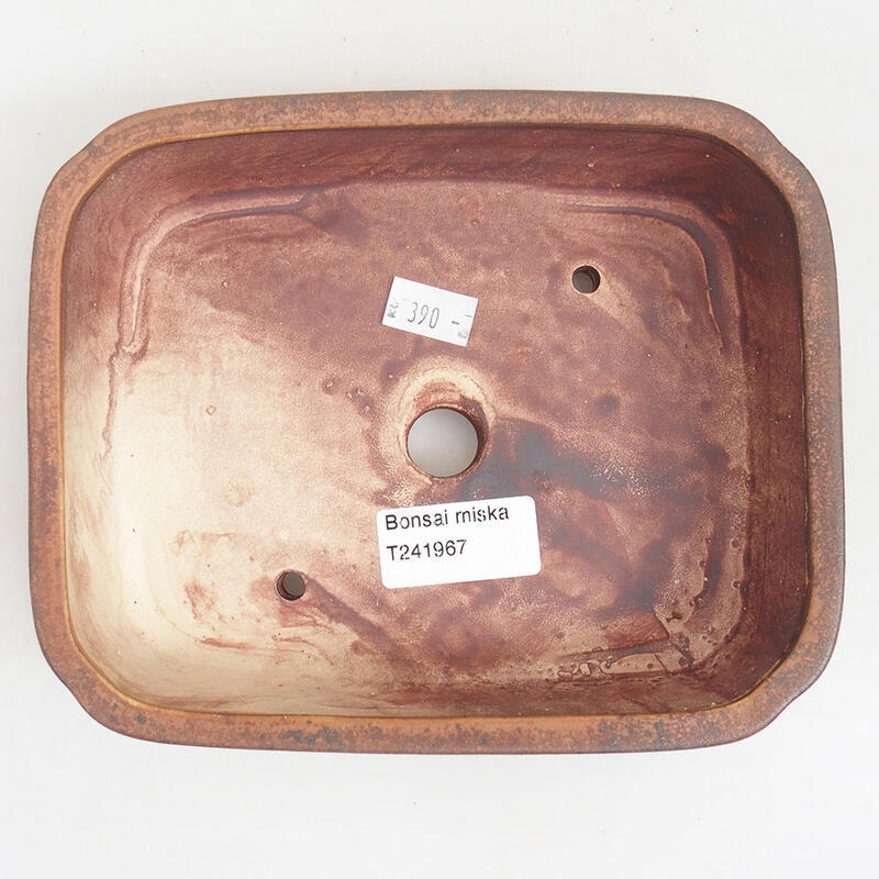 Bonsaischale aus Keramik 18 x 14,5 x 4,5 cm, braun
