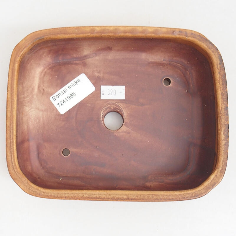 Bonsaischale aus Keramik 18 x 14,5 x 4,5 cm, braun