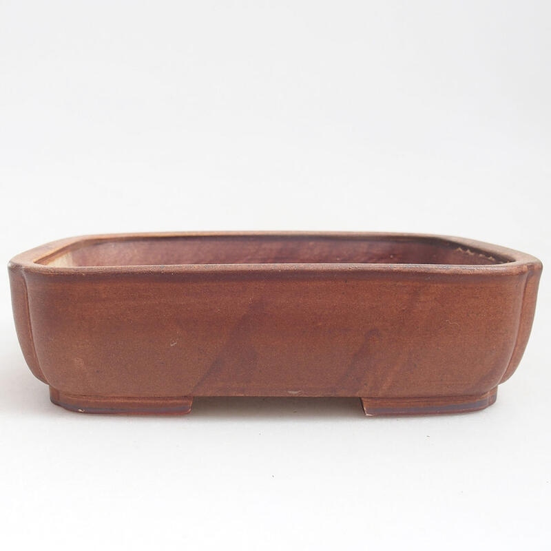 Bonsaischale aus Keramik 18 x 14,5 x 4,5 cm, braun