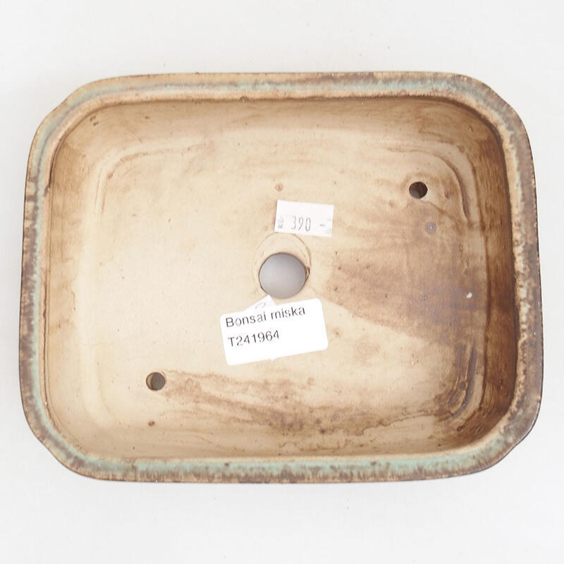 Bonsaischale aus Keramik 18 x 14,5 x 4,5 cm, grün