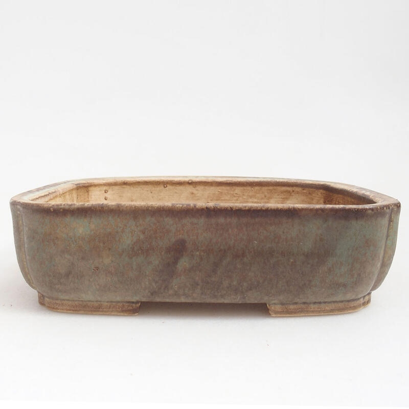 Bonsaischale aus Keramik 18 x 14,5 x 4,5 cm, grün