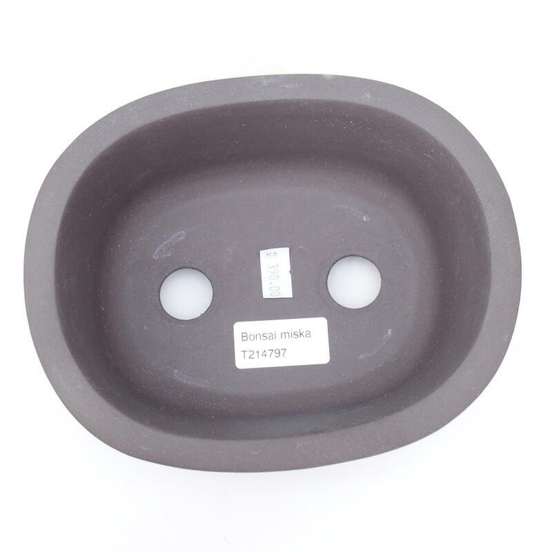 Bonsaischale aus Keramik 18 x 14,5 x 7 cm, Farbe schwarz