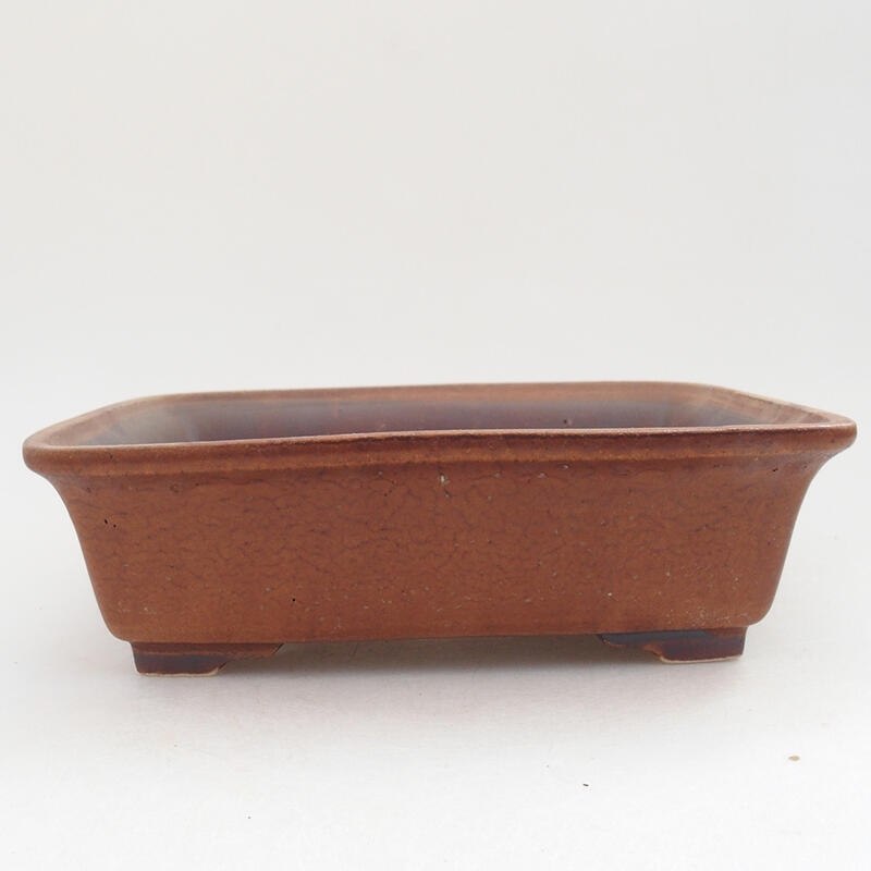 Bonsaischale aus Keramik 18 x 14 x 5,5 cm, braun