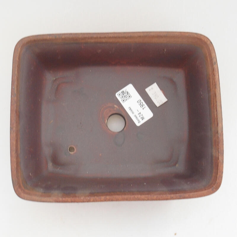 Bonsaischale aus Keramik 18 x 14 x 5,5 cm, braun
