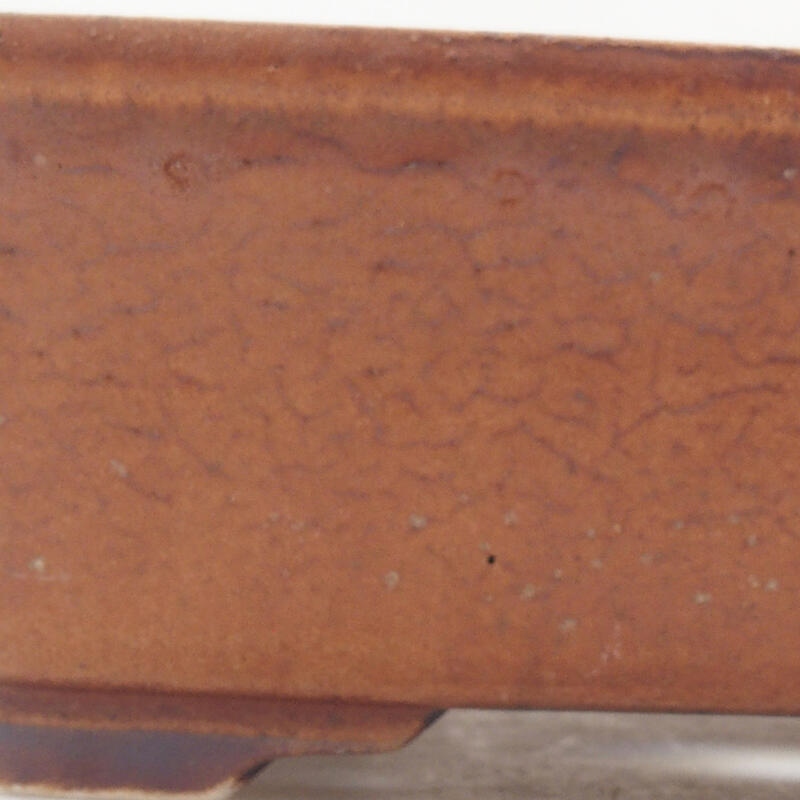 Bonsaischale aus Keramik 18 x 14 x 5,5 cm, braun