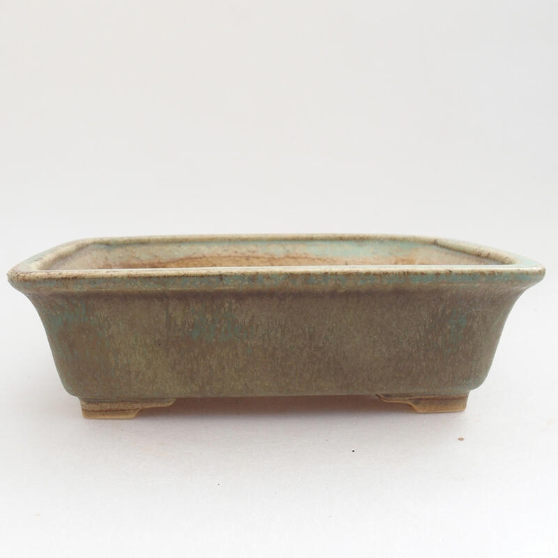 Bonsaischale aus Keramik 18 x 14 x 5,5 cm, grün
