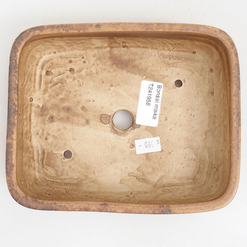 Bonsaischale aus Keramik 18 x 15 x 4,5 cm, braun