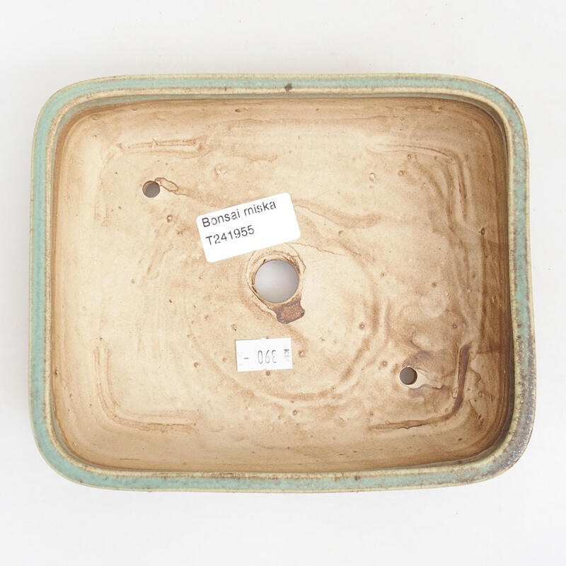 Bonsaischale aus Keramik 18 x 15 x 4,5 cm, grün