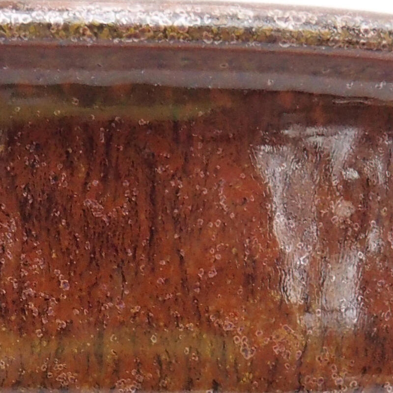 Bonsaischale aus Keramik 18 x 15 x 6 cm, braun