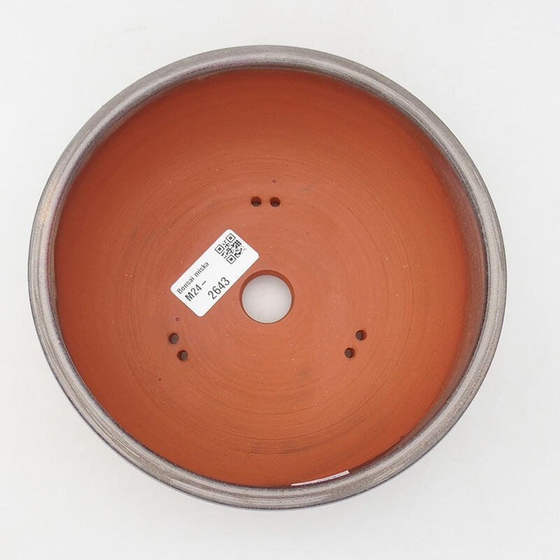 Bonsaischale aus Keramik 18 x 18 x 7 cm, grau