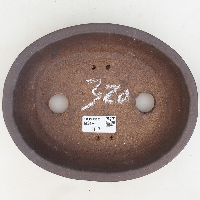 Bonsaischale aus Keramik 19,5 x 16 x 5 cm, braun
