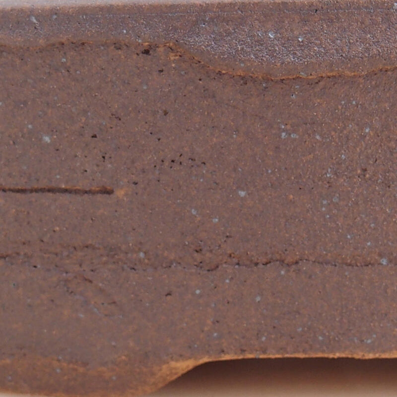 Bonsaischale aus Keramik 19,5 x 16 x 5 cm, braun
