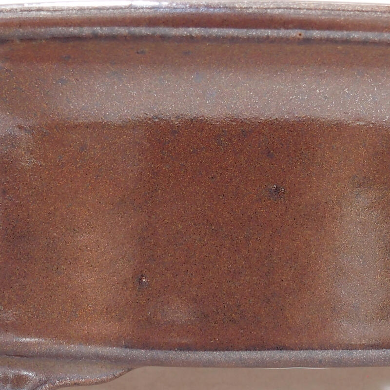 Bonsaischale aus Keramik 19,5 x 16 x 6,5 cm, braun