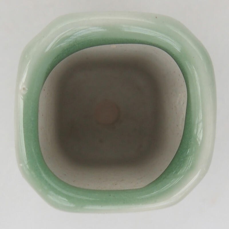Keramik-Bonsai-Schale, 2,5 × 2,5 × 4,5 cm, Farbe: grün