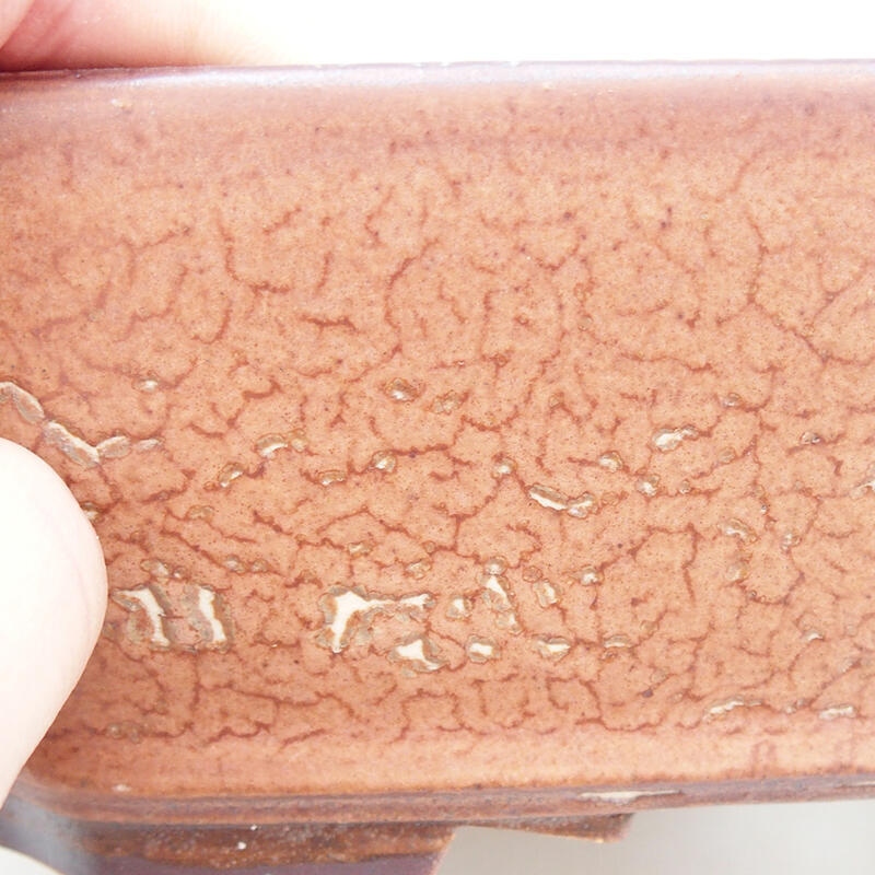 Bonsaischale aus Keramik 20,5 x 17,5 x 6 cm, braun