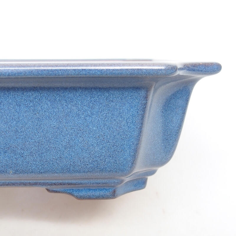 Bonsaischale aus Keramik 21,5 x 21,5 x 6,5 cm, Farbe blau