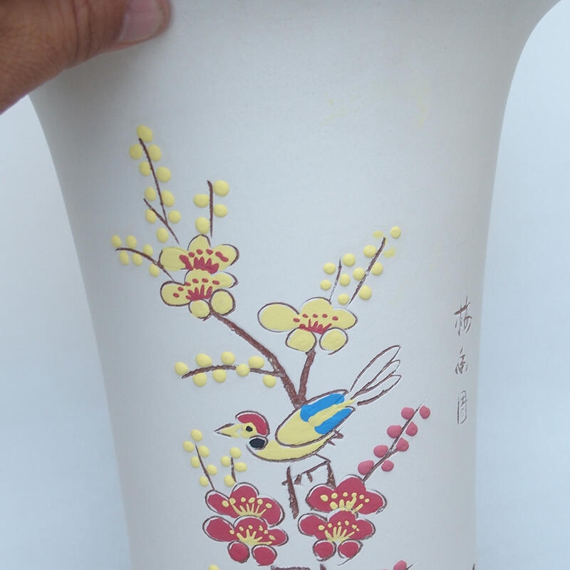 Bonsaischale aus Keramik 21 x 21 x 27 cm, weiß