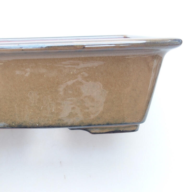 Bonsaischale aus Keramik 22 x 17 x 7 cm, braun