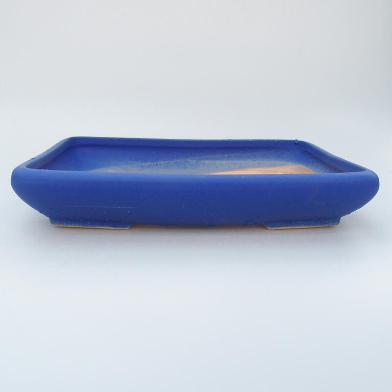 Bonsaischale aus Keramik 23,5 x 17 x 4 cm, Farbe blau