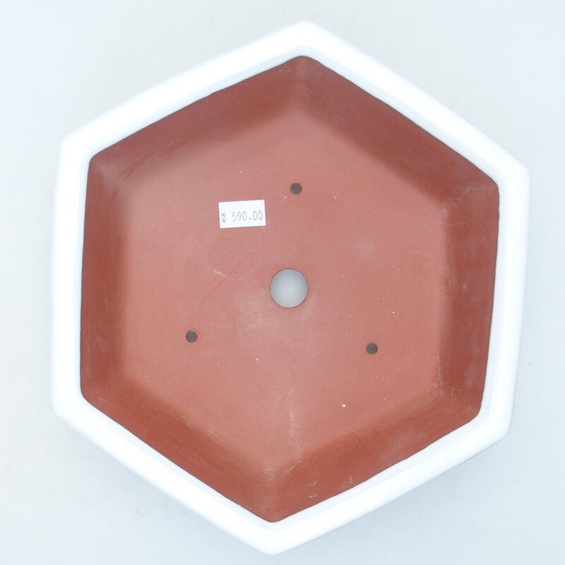 Bonsaischale aus Keramik 23 x 21 x 6 cm, weiß