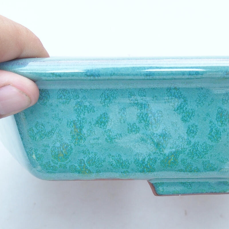 Bonsaischale aus Keramik 23 x 21 x 6 cm, grün