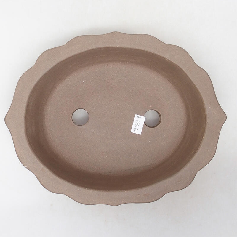 Bonsaischale aus Keramik 24 x 19 x 7,5 cm, braun